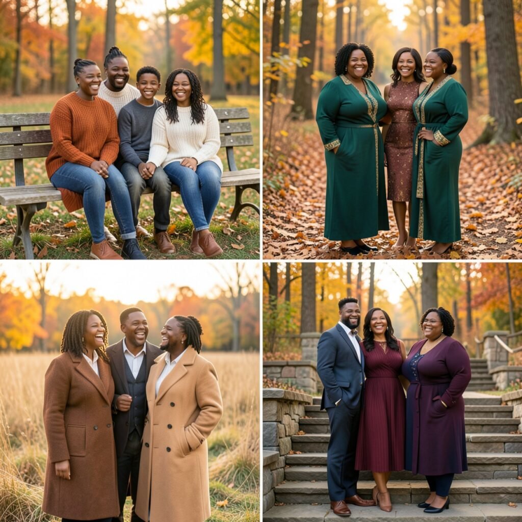 Family Photo Outfits Fall Color Schemes Black Families 2026