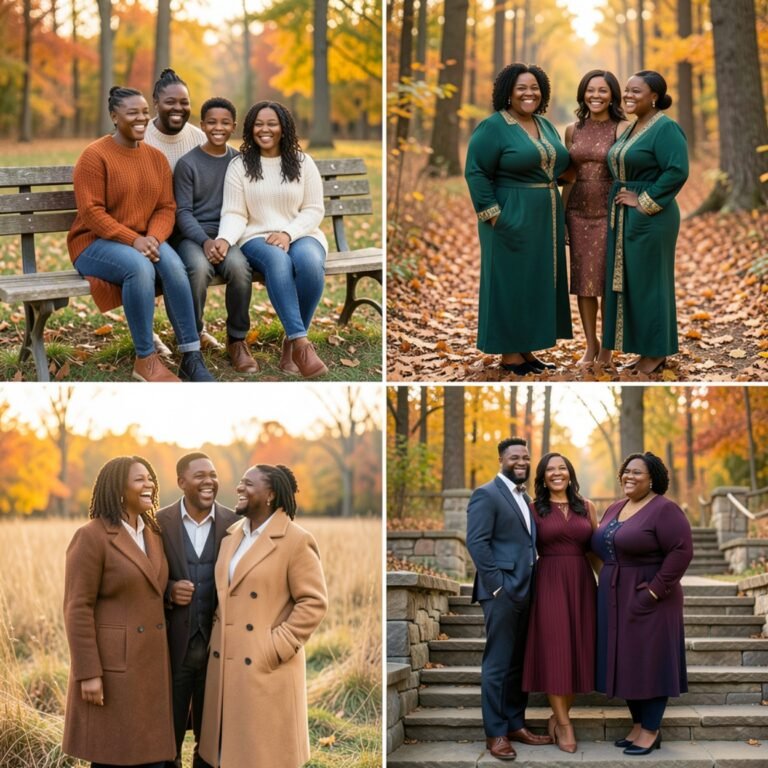 Family Photo Outfits Fall Color Schemes Black Families 2026