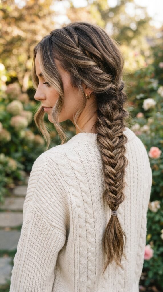 Fishtail Side Braid Hairstyle