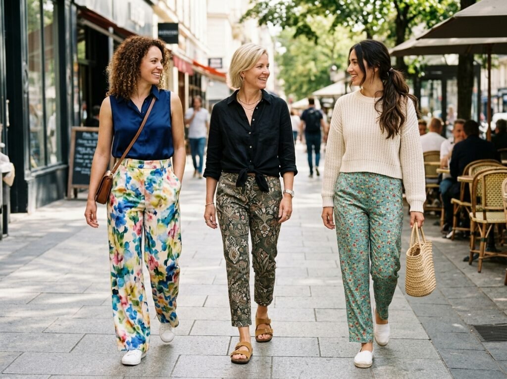 Floral and Printed Pants Styles