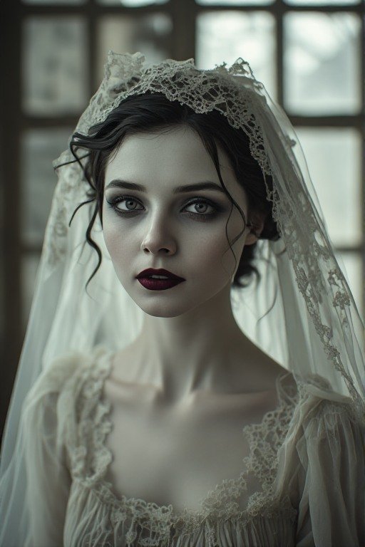 Ghost Bride Makeup Look