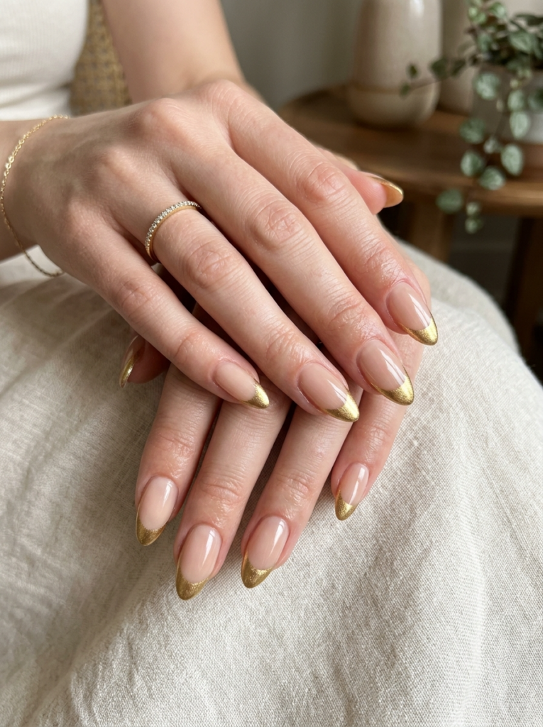 Gold French Tips