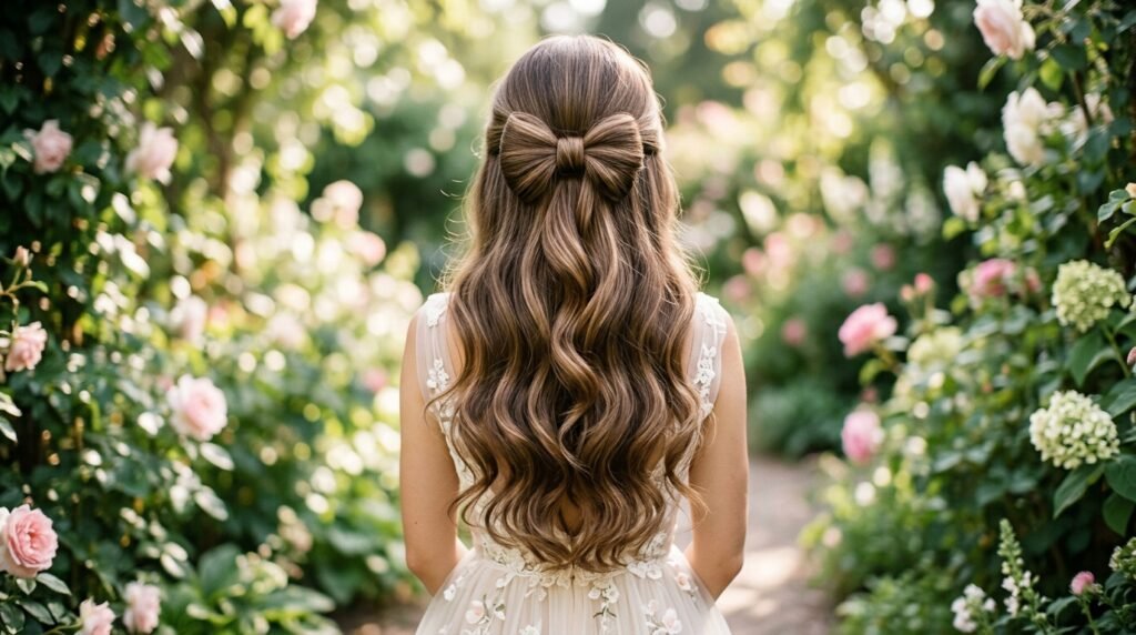 Half-Up Bow Hairstyle