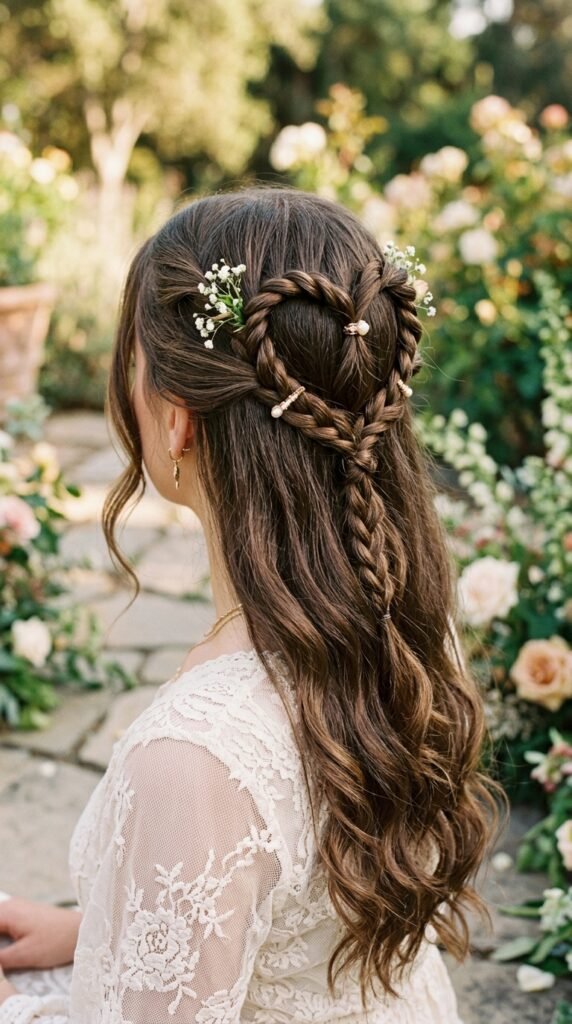 Half-Up Heart Twist Hairstyle