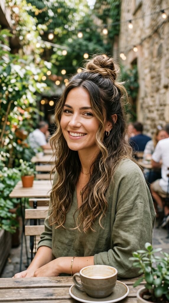 Half-Up Topknot Hairstyle