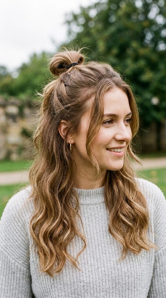 Half-Up Topknot Hairstyle