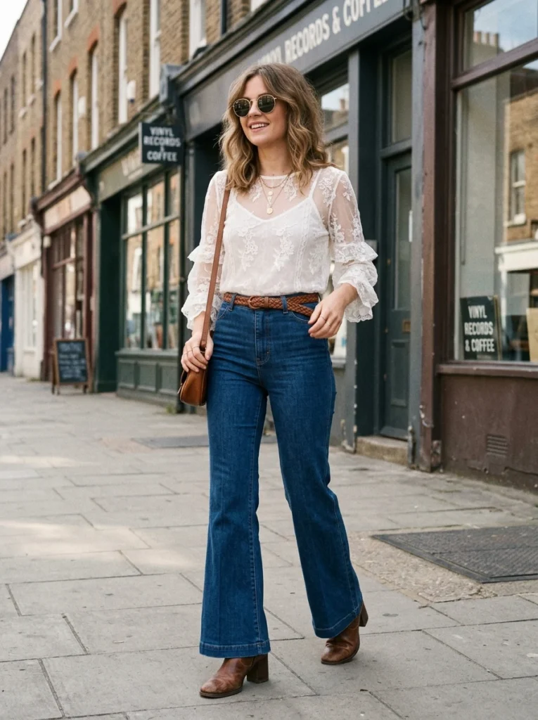 High-Waisted Flare Jeans