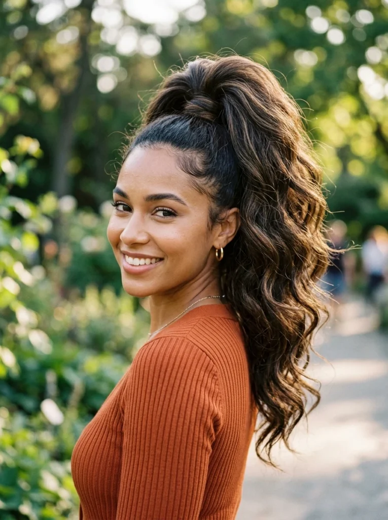 High Voluminous Ponytail