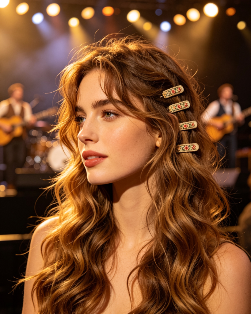 Loose Beach Waves with Clips