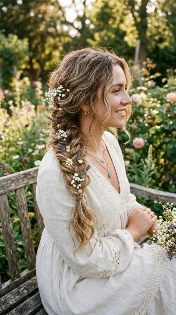 Loose Boho Braid Hairstyle