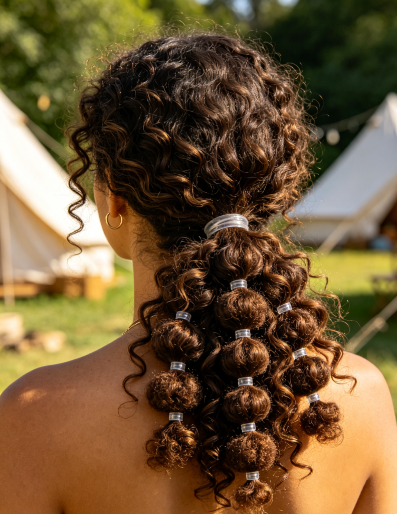 Low Bubble Ponytail