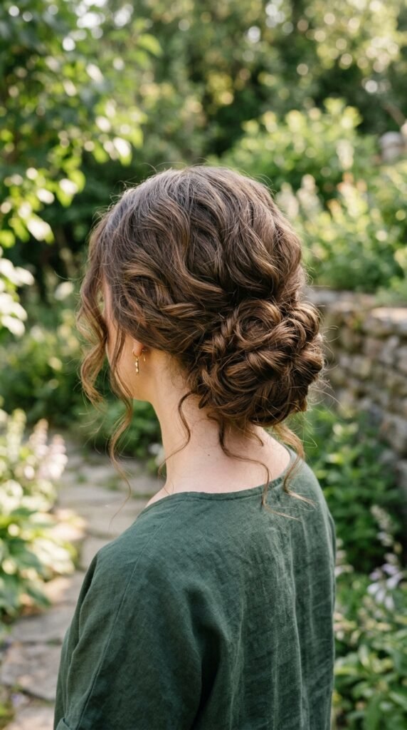Low Textured Bun Hairstyle