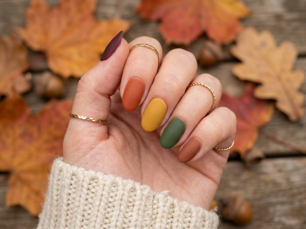 Matte Autumn Nails