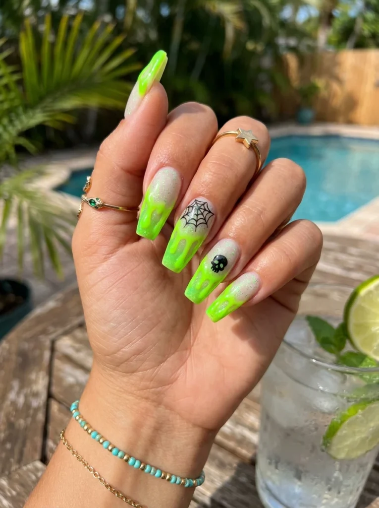 Neon Green Slime Tips