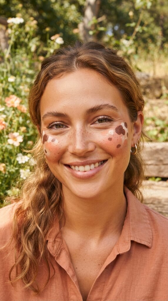 Peachy Cow Print Cheeks