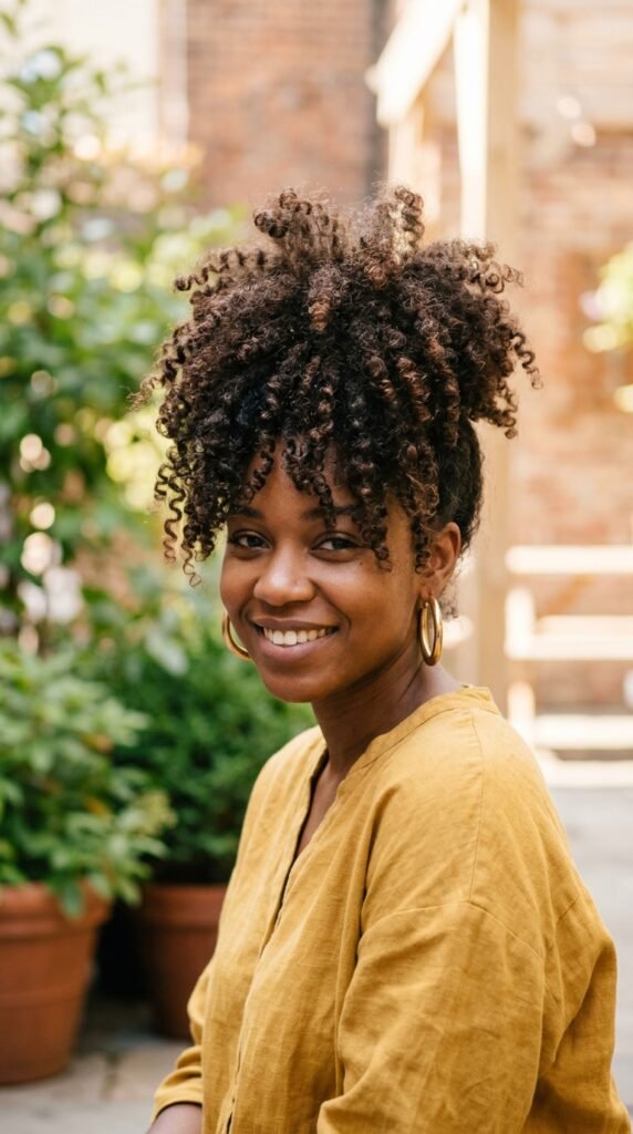 Pineapple Updo Hairstyle