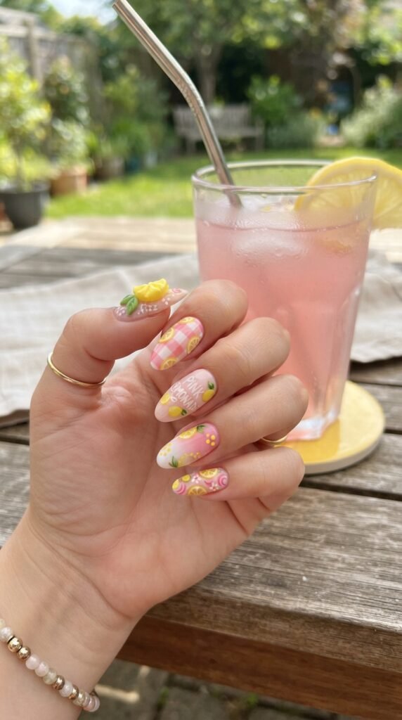 Pink Lemonade Nails