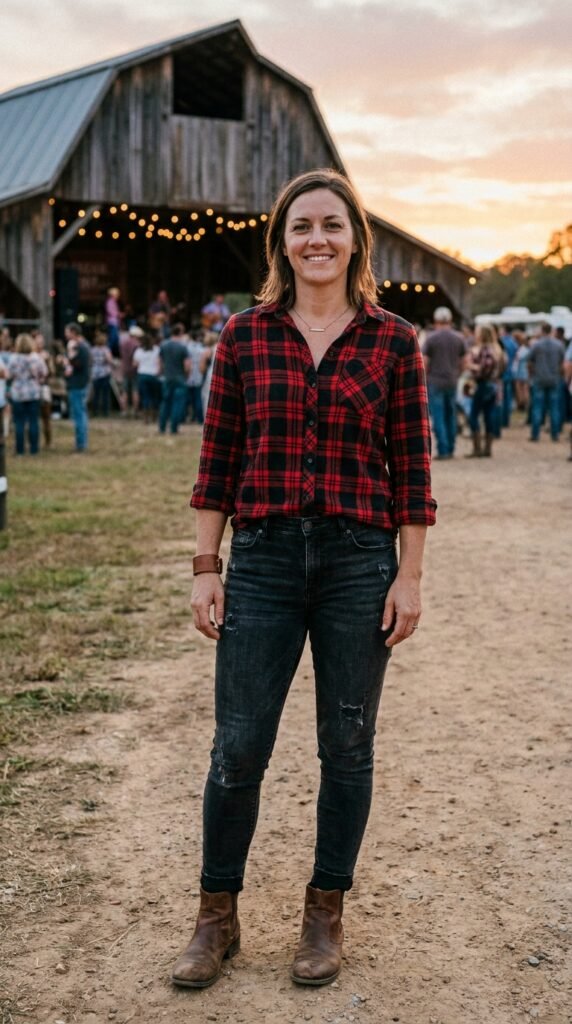 Plaid Flannel Layered Look