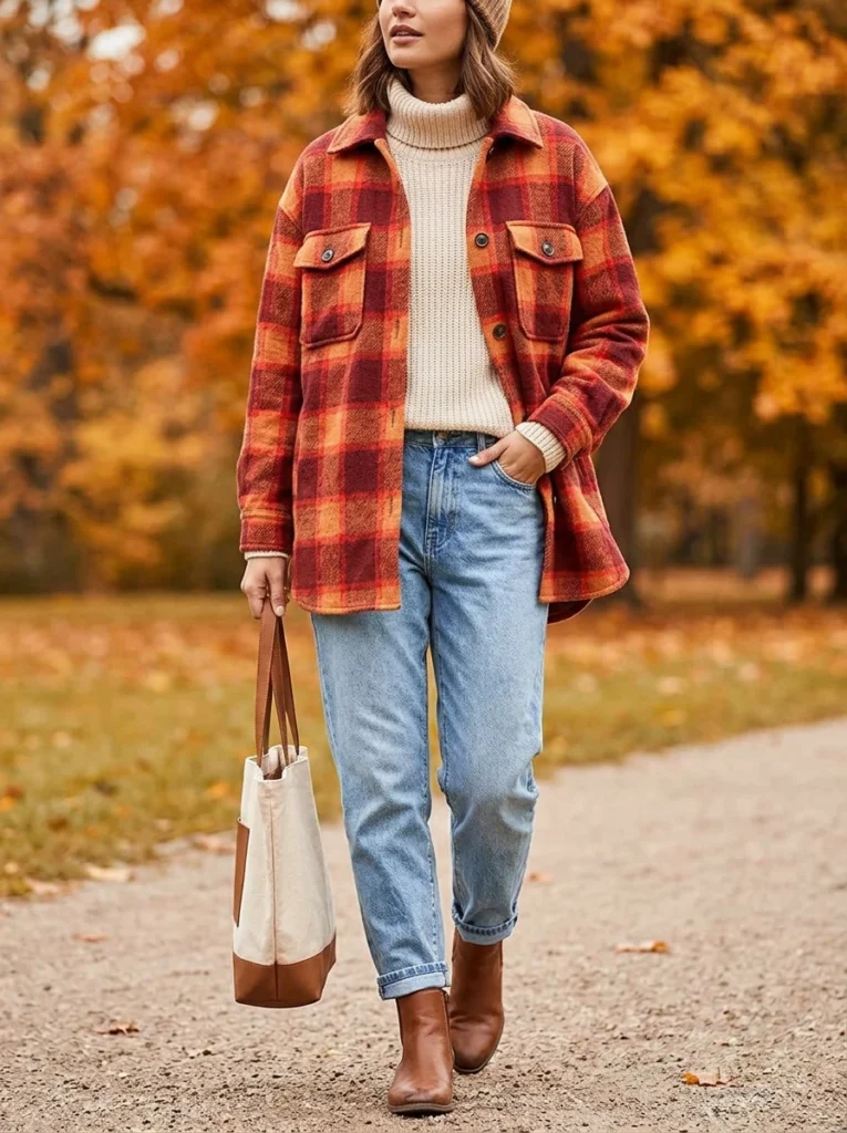 Plaid-Shacket-And-Jeane 