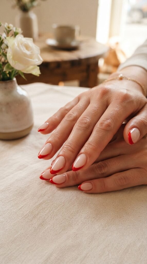 Red French Tips