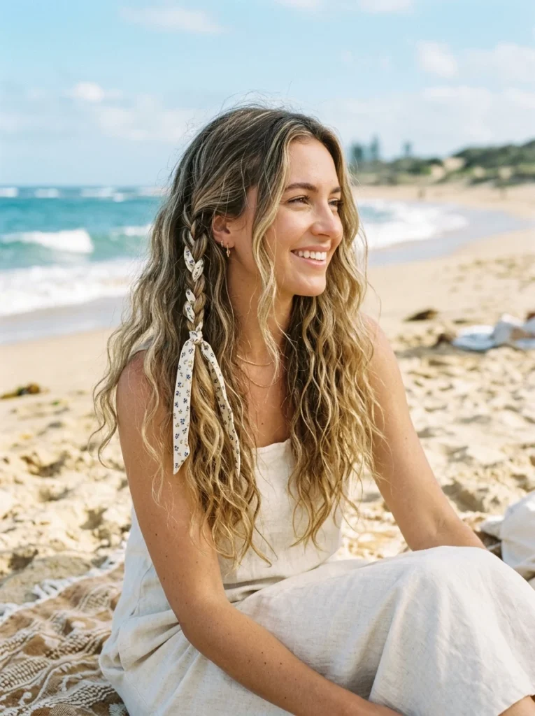 Ribbon Accent Beach Waves