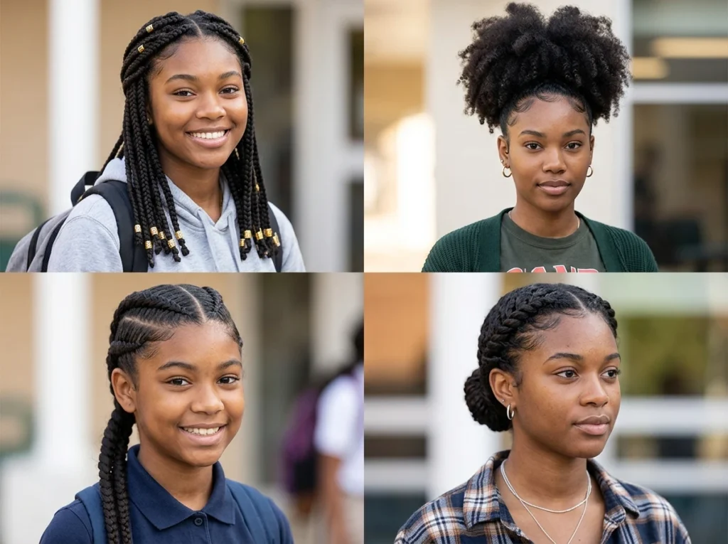 School Hairstyles for Black Women