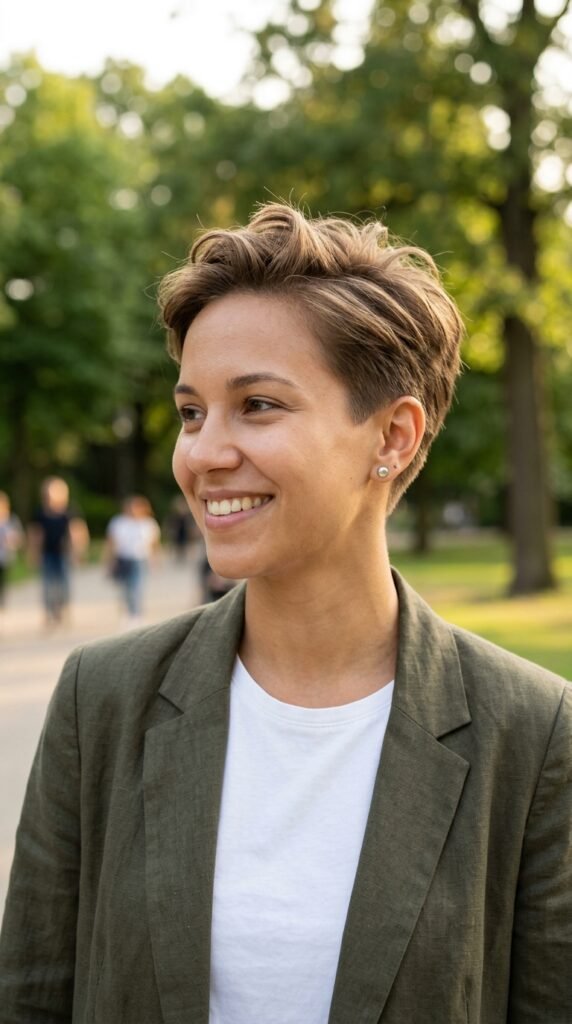 Short Tapered Pixie Hairstyle