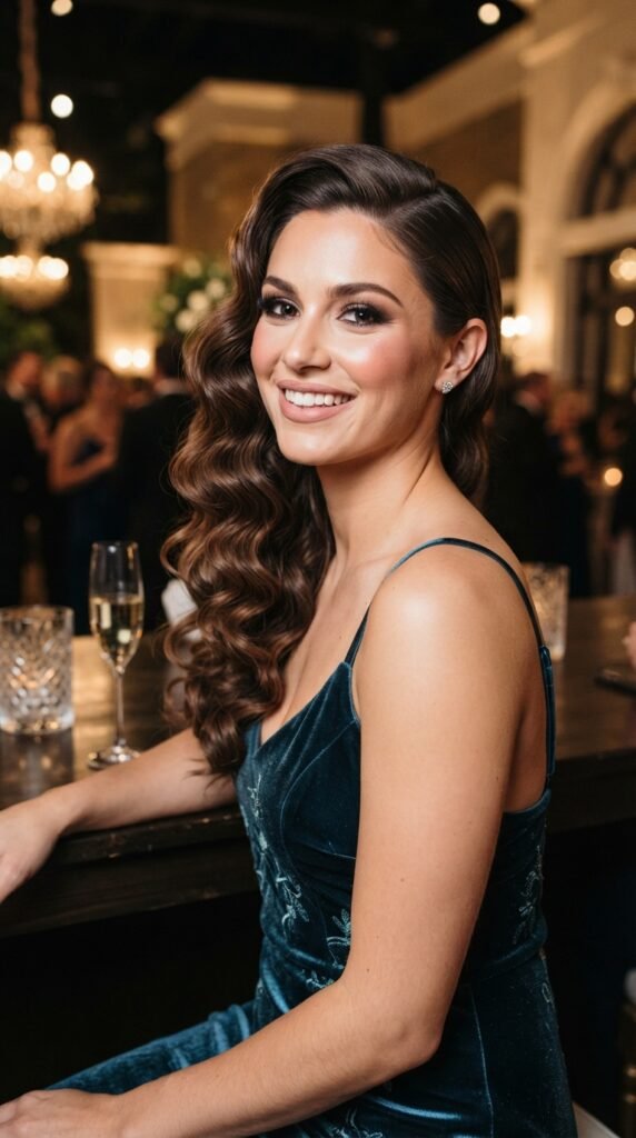 Side Swept Curls Hairstyle