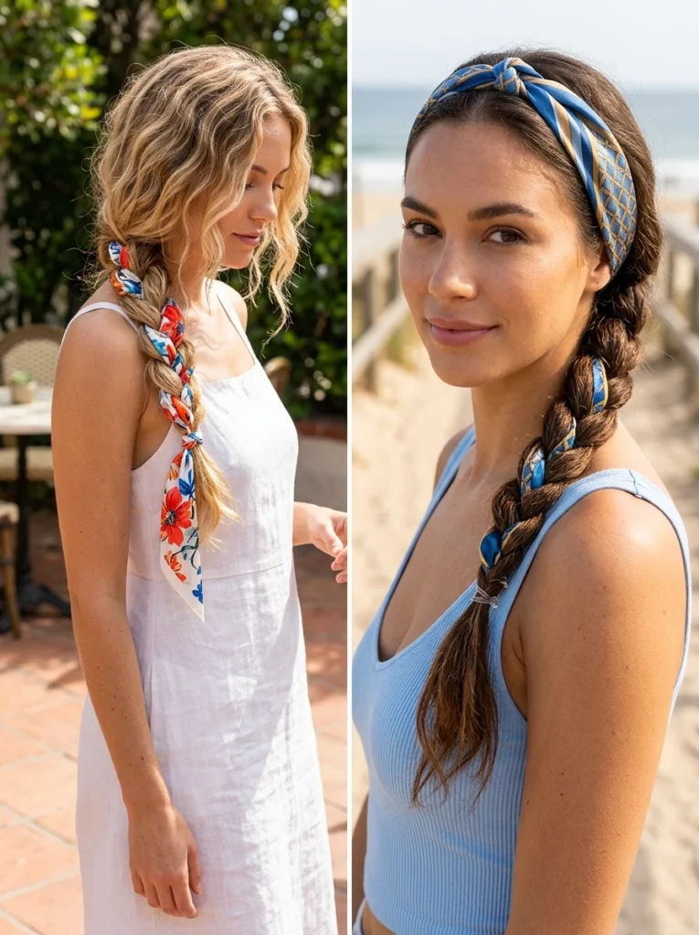 Silk-Scarf-Low-Braids 