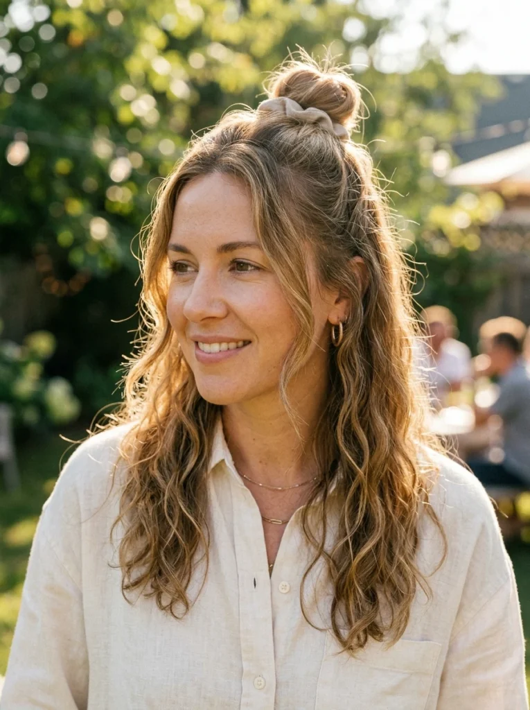 Simple-Half-Up-Top-Knot 
