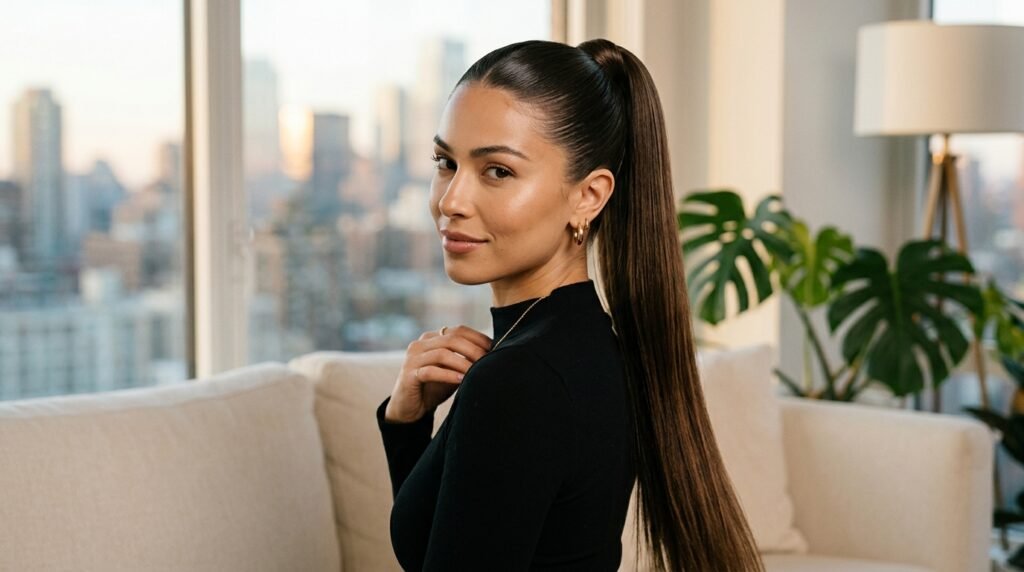 Sleek High Ponytail Hairstyle