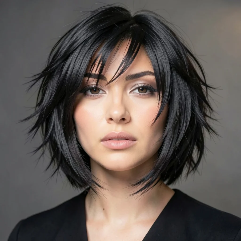 Sophisticated Asymmetrical Choppy Bob