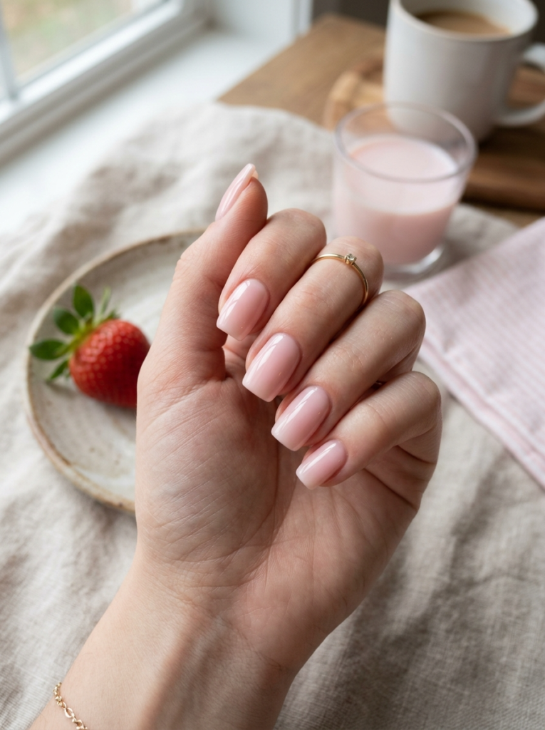 Strawberry Milk Nails