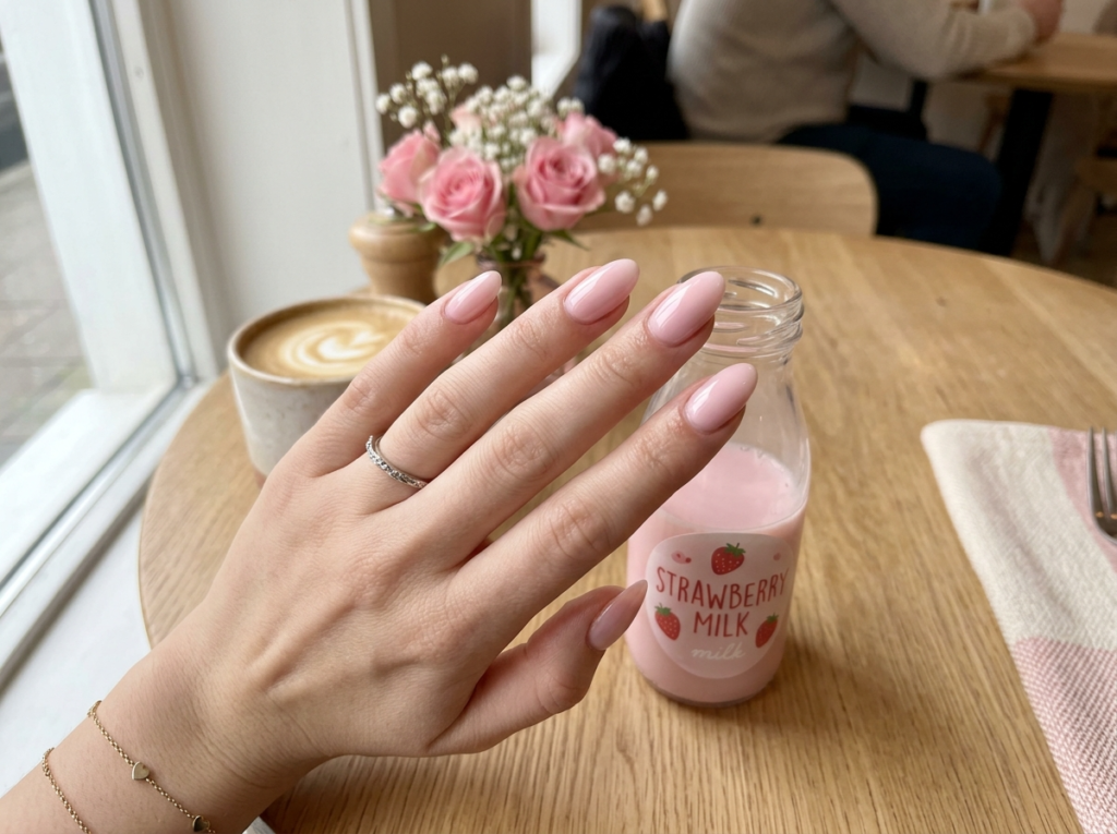 Strawberry Milk Nails