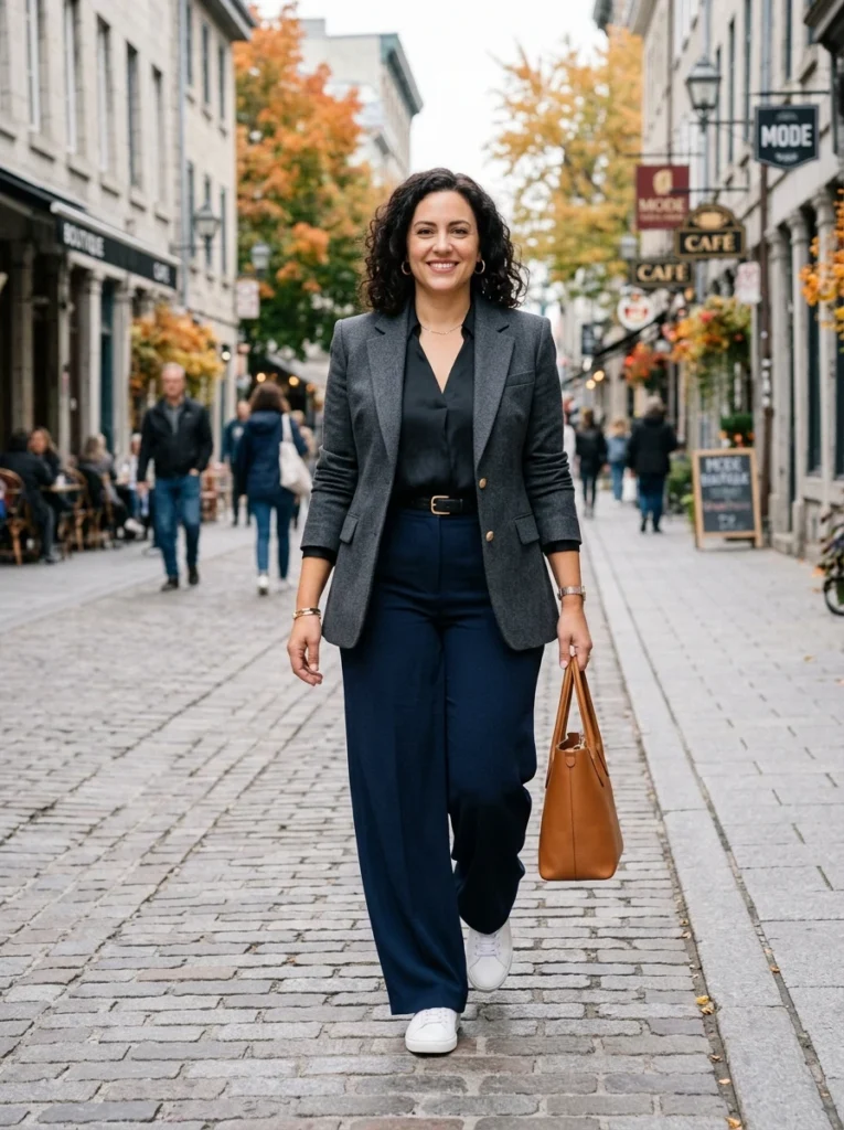  Structured Blazer and Wide Leg Pants