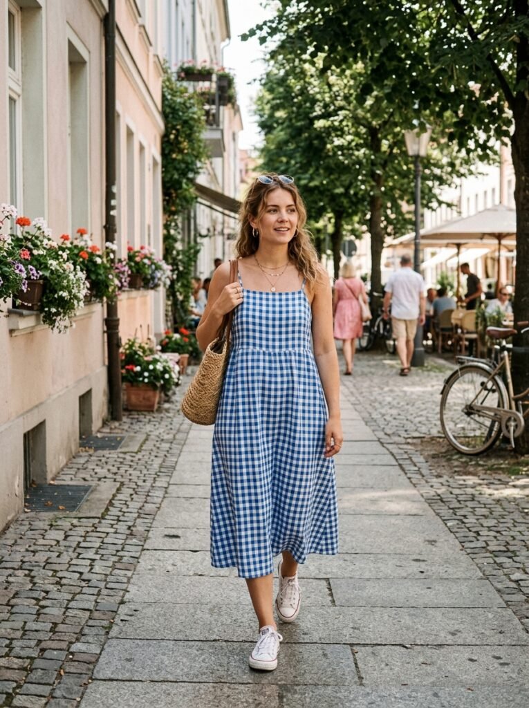 Summer Dress and Sneakers