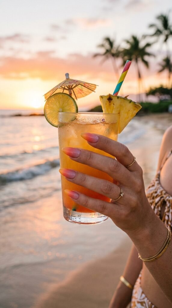 Sunset Ombre Nail Art