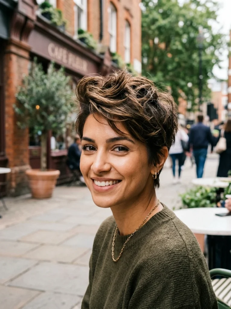 Textured Pixie Cut with Crown Lift