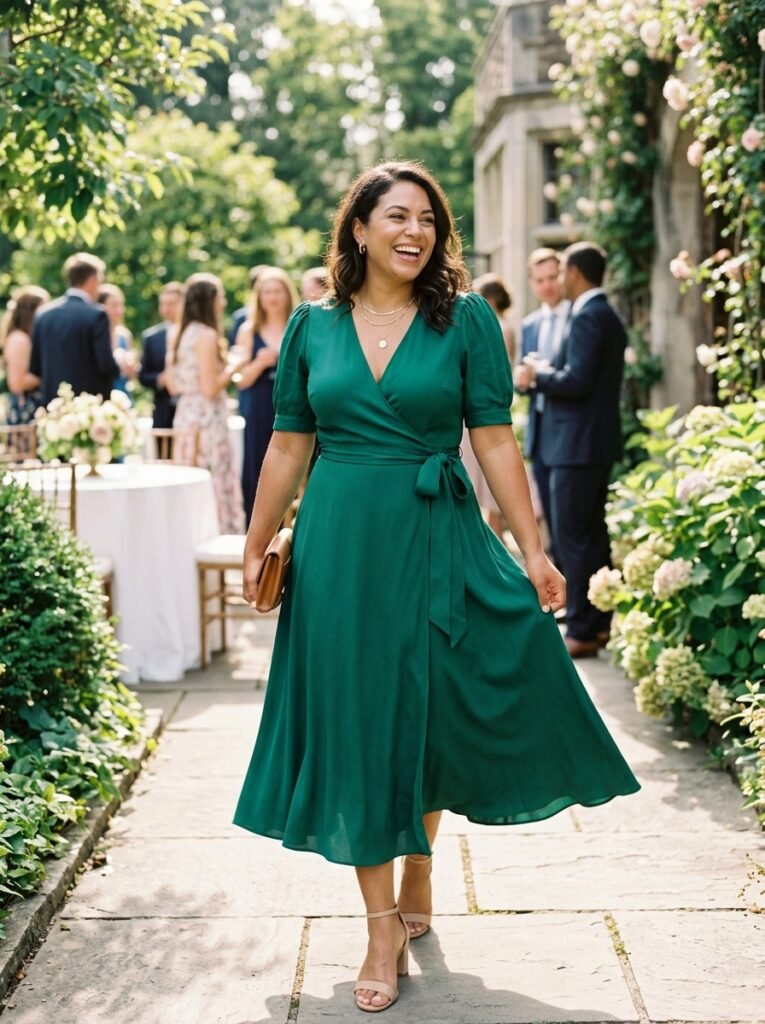  The Always Flattering Emerald Green Wrap Dress