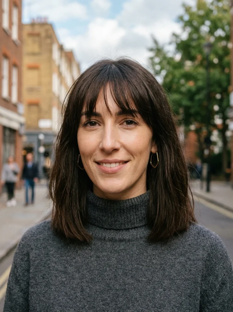  The Chic Blunt Lob with Bangs
