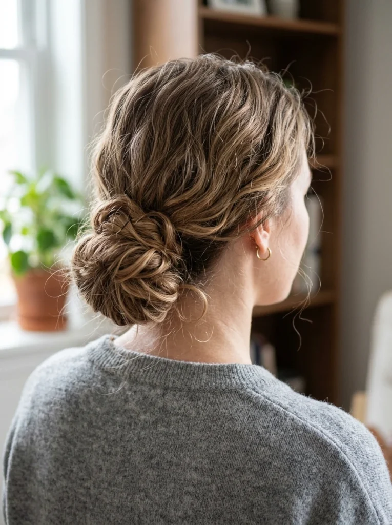 H2 The Classic Messy Low Bun with Texture