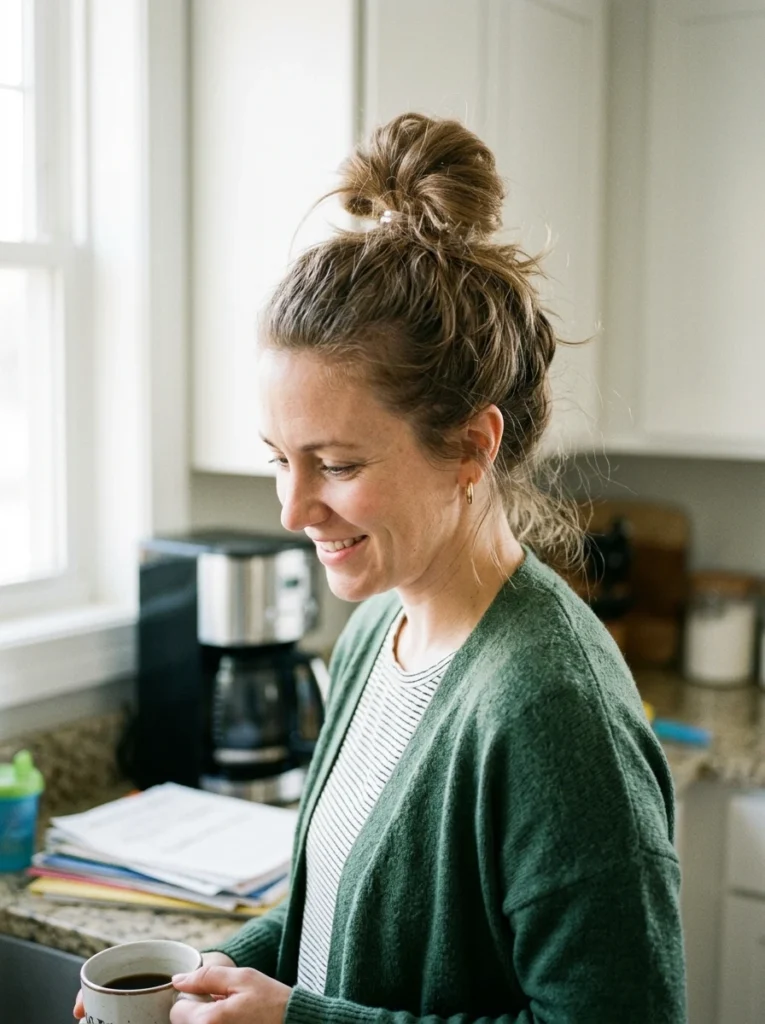 The-Messy-Top-Knot-Bun 
