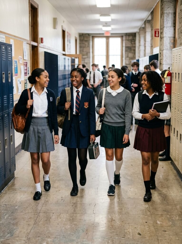  The pleated skirt uniform