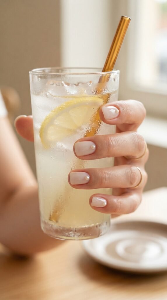 Tiny Pearl Accent Nail Art