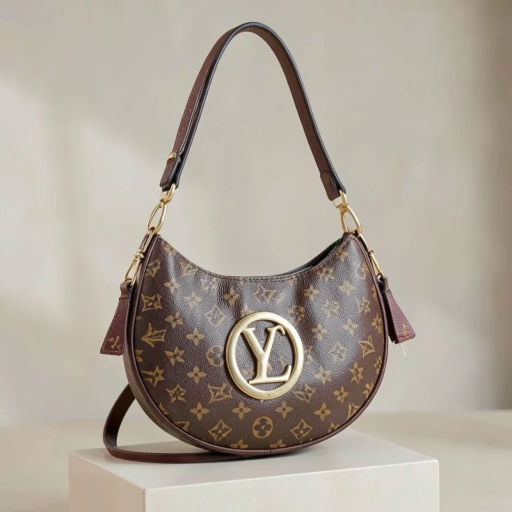 Trendy-Monogram-or-Logo-Half-Moon-Bag
