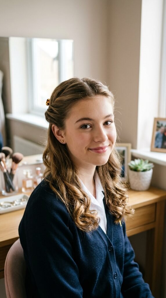Twisted Half-Up Hairstyle