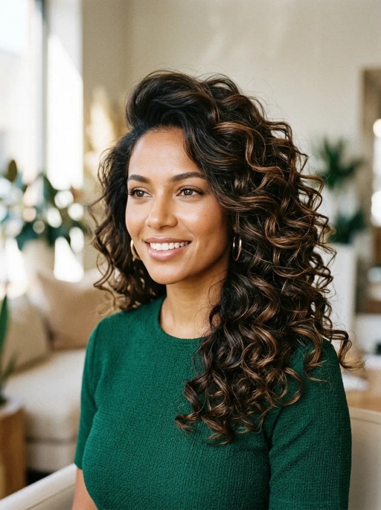  Volume-Packed Side-Swept Curls