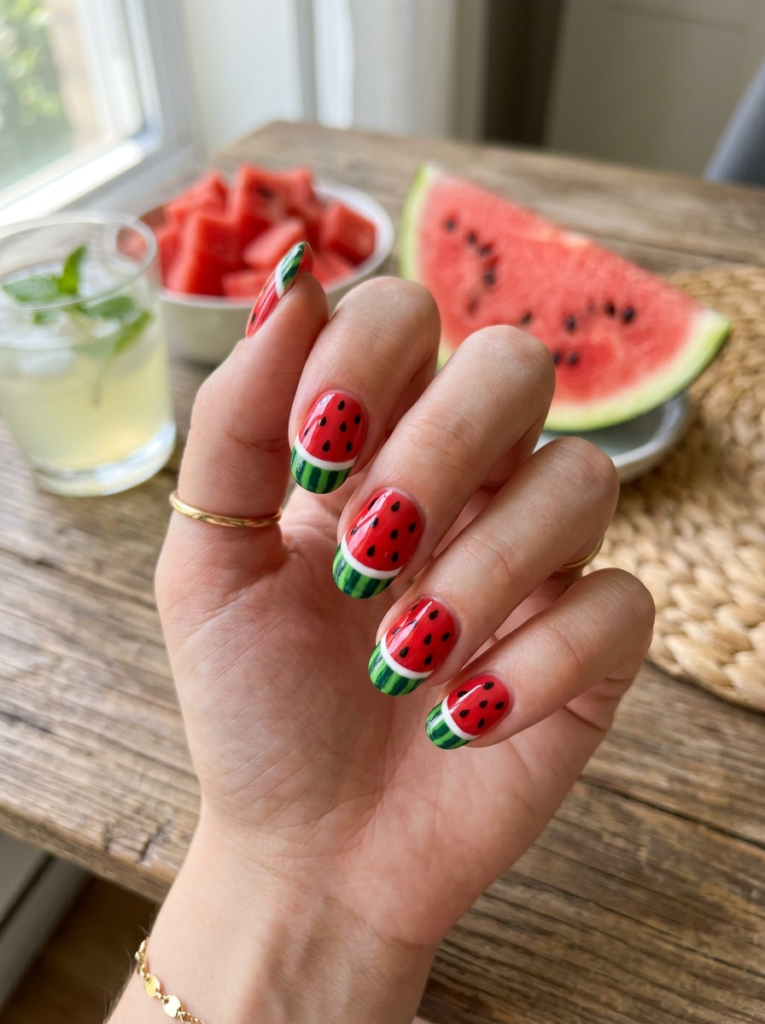 Watermelon Nails