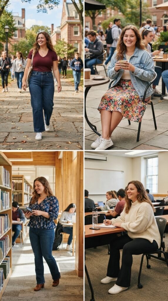College Outfits for Apple Round Body Shape 2026