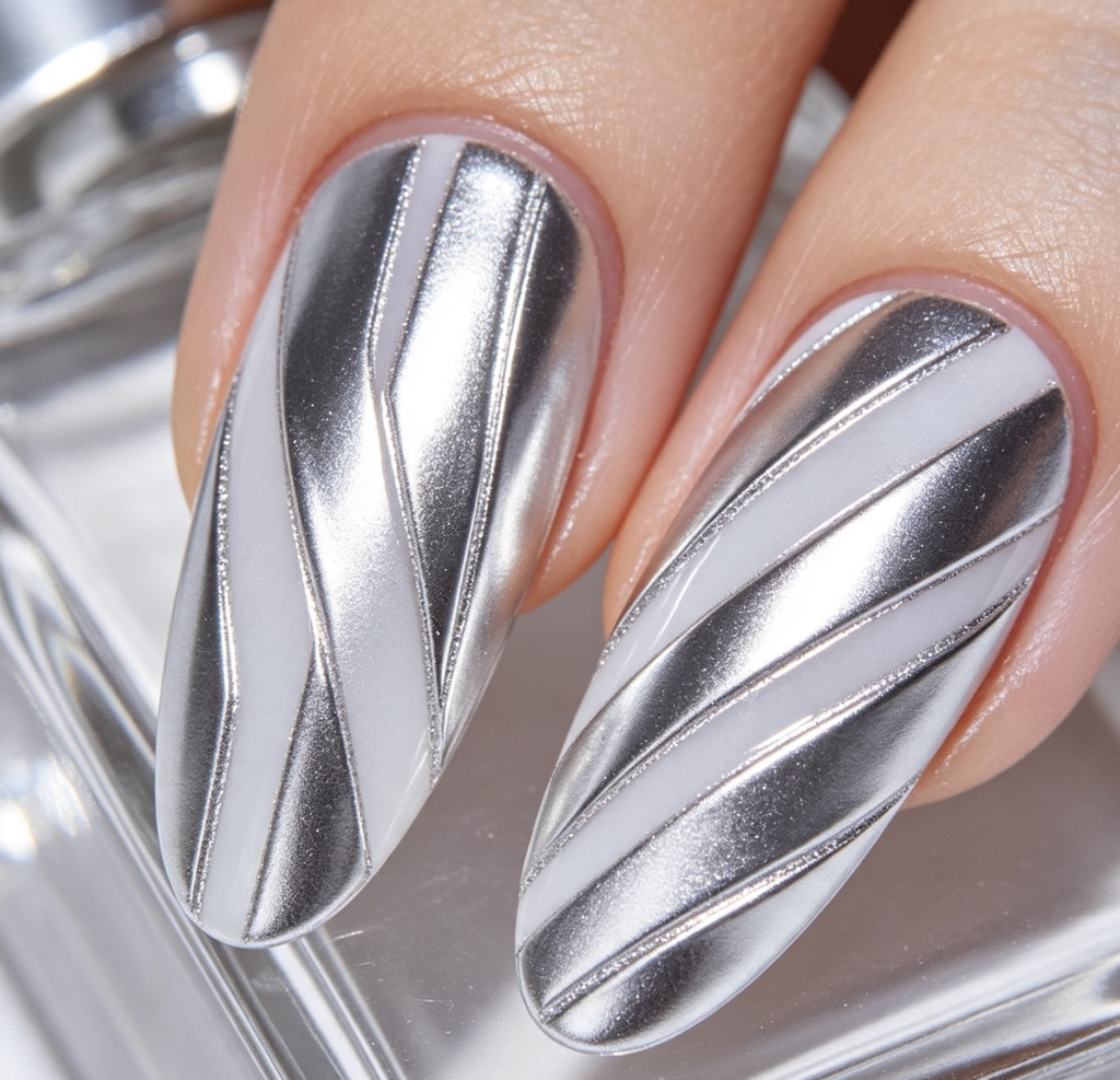 shiny-metallic-silver-strips
